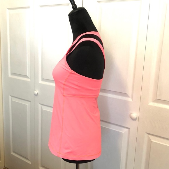 Lululemon Bright Pink Mesh Panels workout tank Top sz 6 - Picture 5 of 10